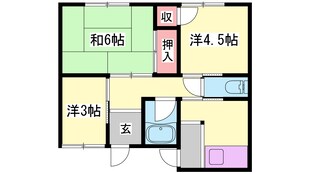 勘兵衛町平屋　西南の物件間取画像